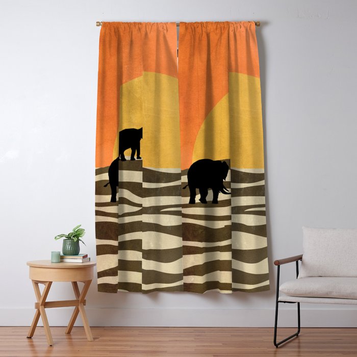 African Sunset Window Curtain Gallery Image 5