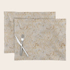 Gold cowhide Faux Cow Hide Metallic Print Placemat Gallery Image 1