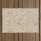 Gold cowhide Faux Cow Hide Metallic Print Outdoor Rug Gallery Image 1