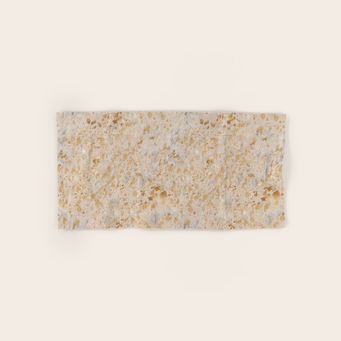 Gold cowhide Faux Cow Hide Metallic Print Bath Towel Gallery Image 1