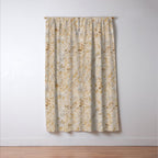 Gold cowhide Faux Cow Hide Metallic Print Window Curtain Gallery Image 3