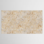 Gold cowhide Faux Cow Hide Metallic Print Tablecloth Gallery Image 2