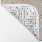 Gold cowhide Faux Cow Hide Metallic Print Bath Mat Gallery Image 2