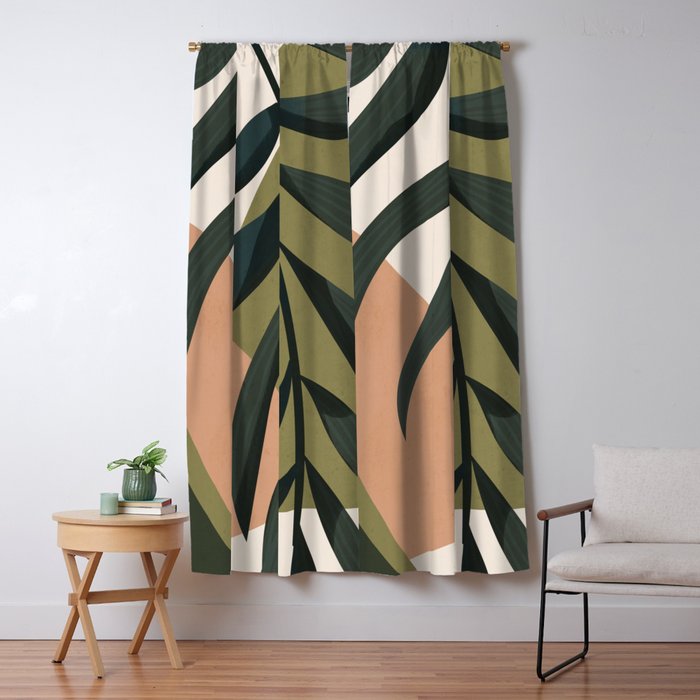 Tropical Leaf- Abstract Art Window Curtain Gallery Image 5