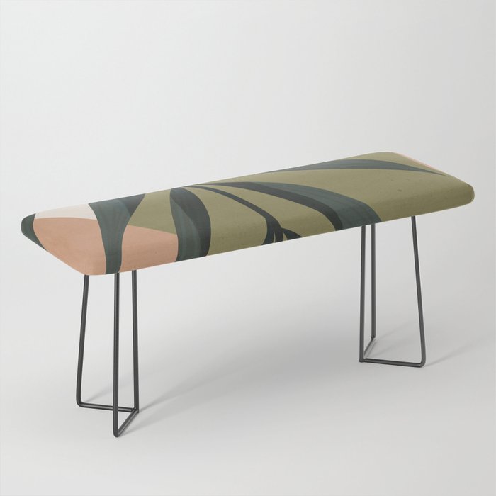 Tropical Leaf- Abstract Art Bench Gallery Image 1