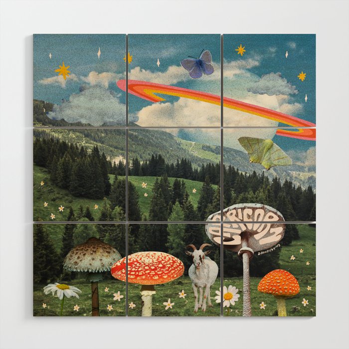 Capricorn Collage Wood Wall Art Gallery Image 1