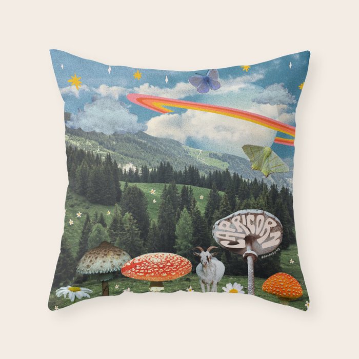 Capricorn Collage Throw Pillow Gallery Image 6