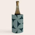 Bauhaus Mid Century Modern Geometric XI Earthy Green Wine Chiller Gallery Image 1
