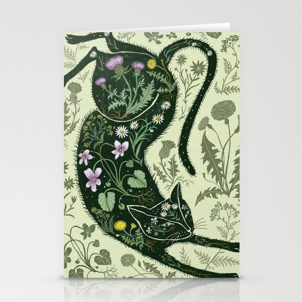 A Cat in the Wildflowers Stationery Card Gallery Image 2