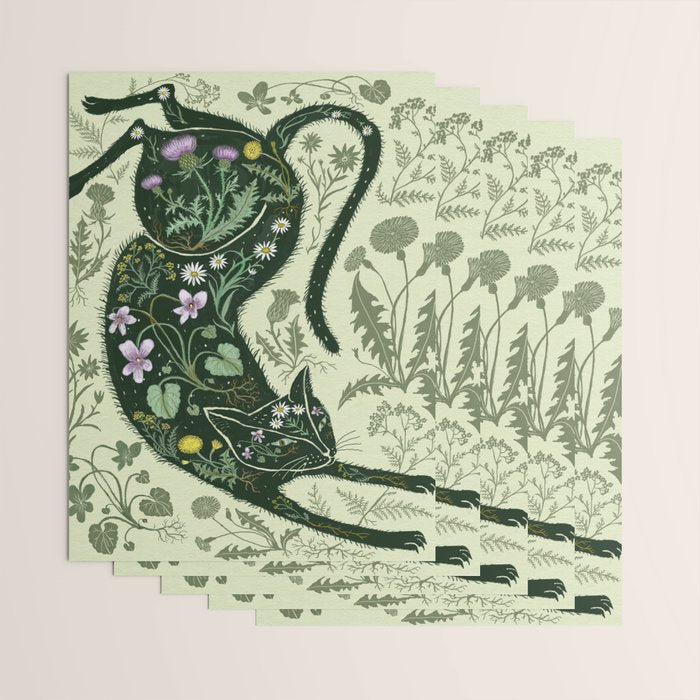 A Cat in the Wildflowers Wrapping Paper Gallery Image 3