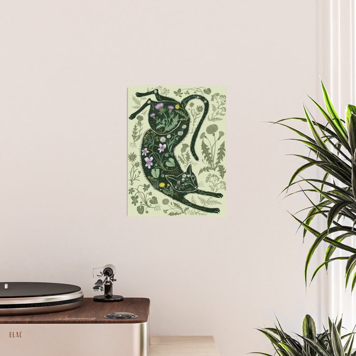 A Cat in the Wildflowers Poster Gallery Image 2