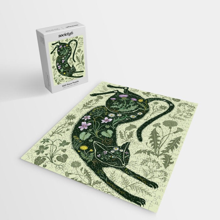 A Cat in the Wildflowers Jigsaw Puzzle Gallery Image 2