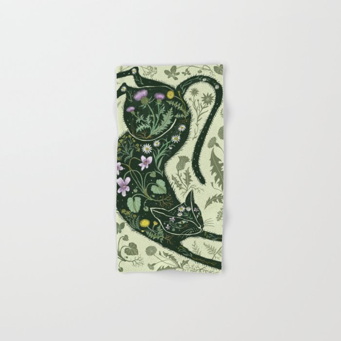 A Cat in the Wildflowers Bath Towel Gallery Image 1
