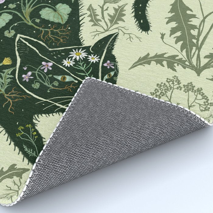 A Cat in the Wildflowers Rug Gallery Image 4