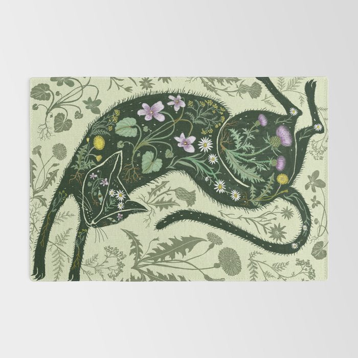 A Cat in the Wildflowers Rug Gallery Image 2