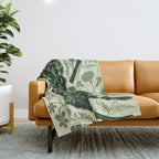 A Cat in the Wildflowers Throw Blanket Gallery Image 1