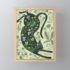 A Cat in the Wildflowers Mini Art Print Gallery Image 1