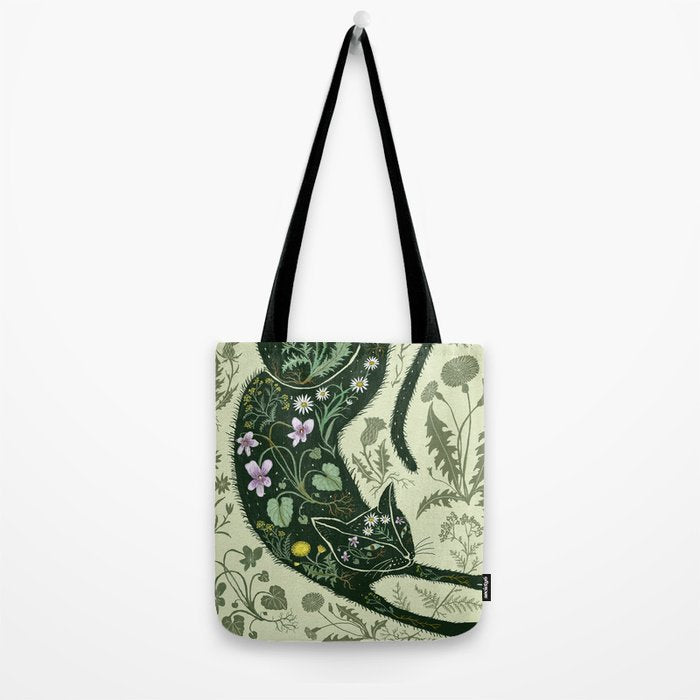 A Cat in the Wildflowers Tote Bag Gallery Image 2