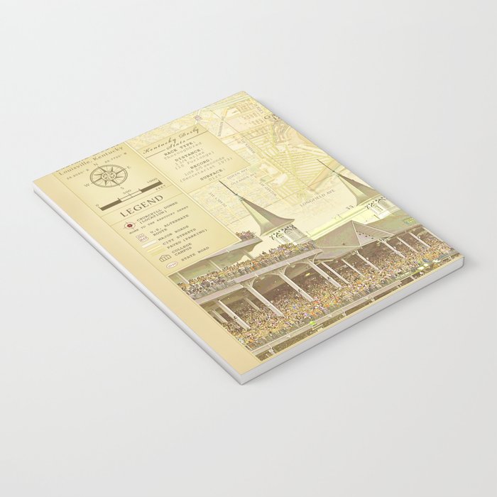 Artistic Kentucky Derby [vintage inspired] Map print Notebook Gallery Image 3