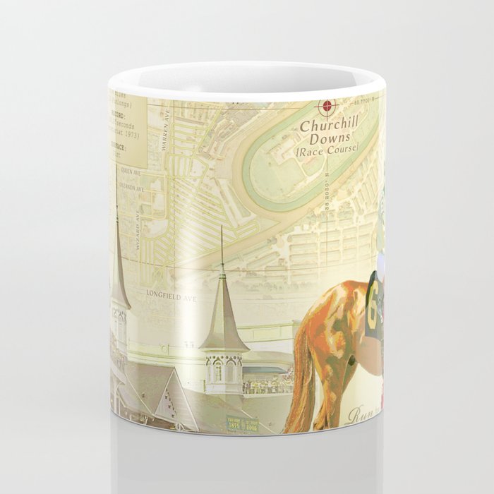Artistic Kentucky Derby [vintage inspired] Map print Coffee Mug Gallery Image 4