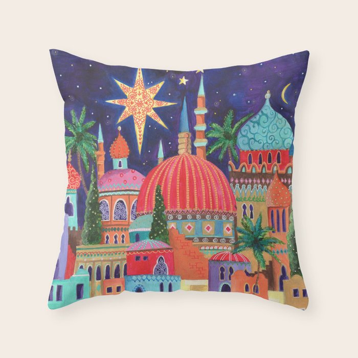 Starry night in Bethlehem Throw Pillow Gallery Image 6