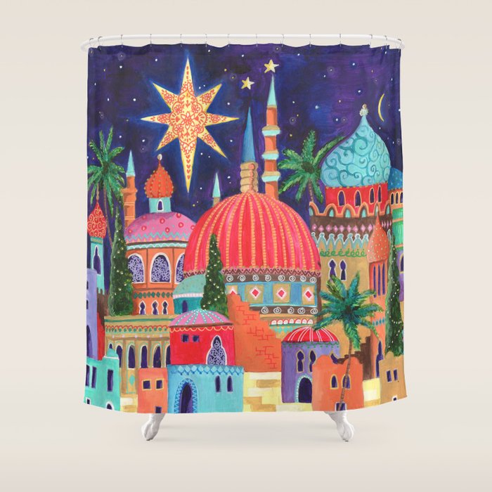 Starry night in Bethlehem Shower Curtain Gallery Image 1