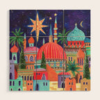 Starry night in Bethlehem Wood Wall Art Gallery Image 1