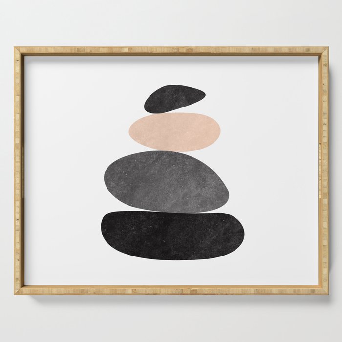 Peaceful, Zen, Balance, Geometric Art Serving Tray Gallery Image 1