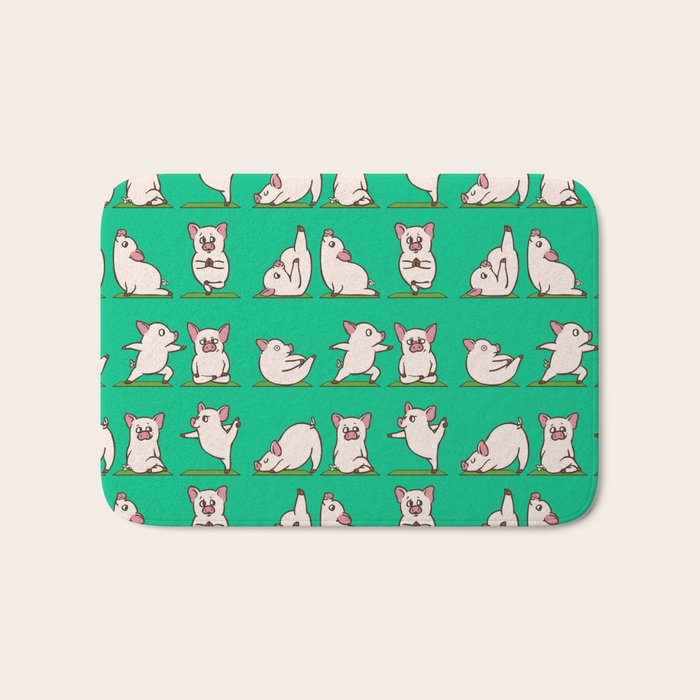 Pig Yoga Bath Mat Gallery Image 1