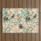 Lush colorful exotic garden B Outdoor Rug Gallery Image 1