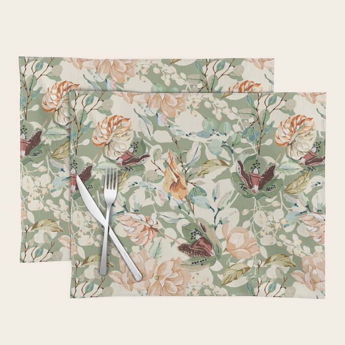 Lush colorful exotic garden B Placemat Gallery Image 1