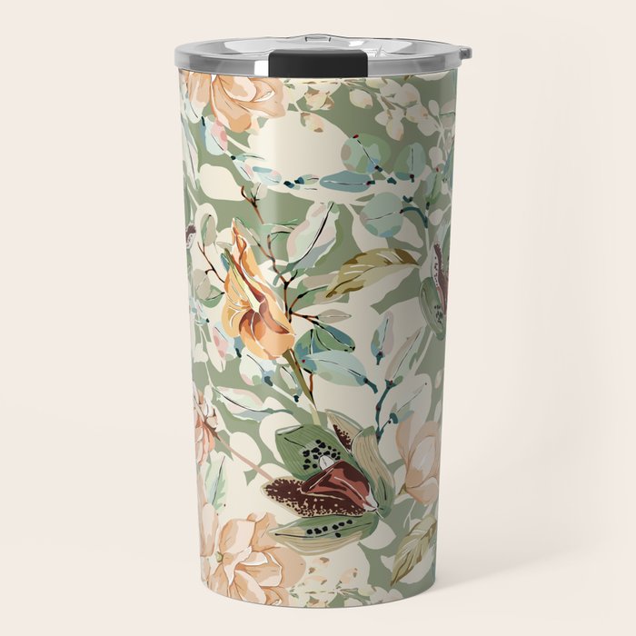 Lush colorful exotic garden B Travel Mug Gallery Image 1