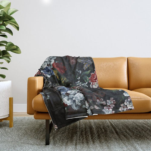 Dark Garden Throw Blanket Gallery Image 1