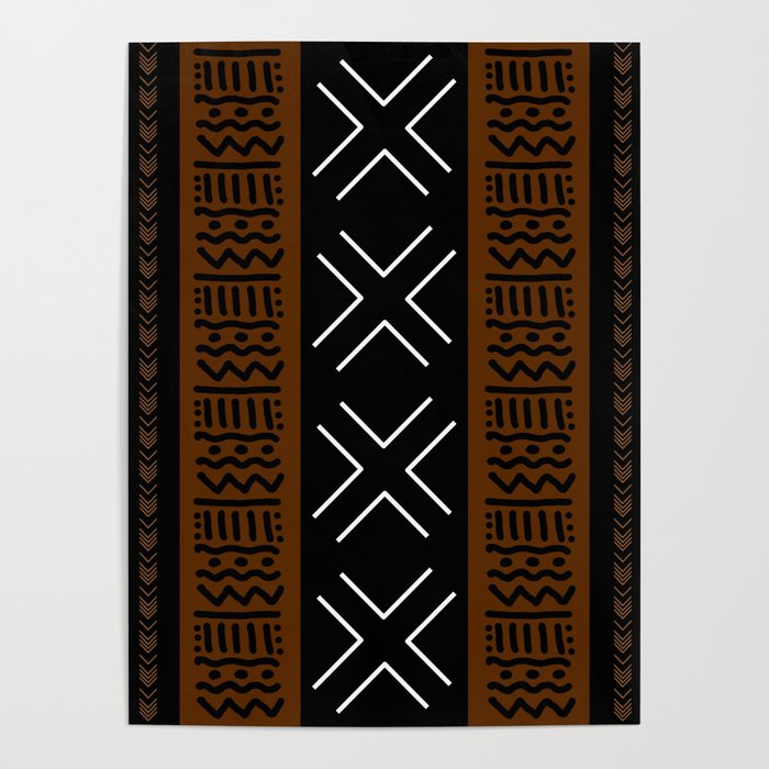 African Tribal Abstract Bogolan Poster Gallery Image 1