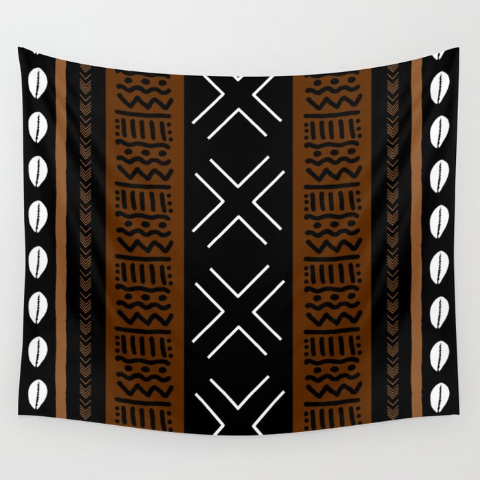 African Tribal Abstract Bogolan Wall Tapestry Gallery Image 4