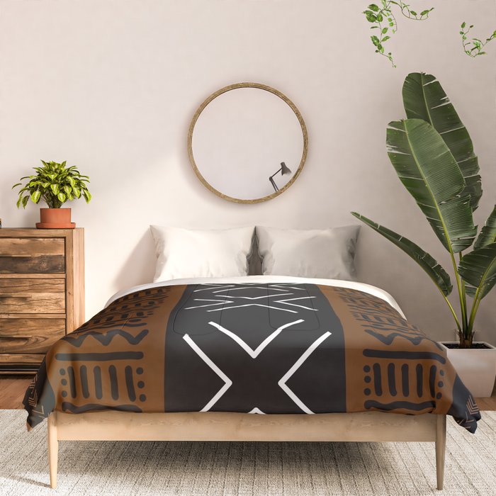 African Tribal Abstract Bogolan Comforter Gallery Image 3