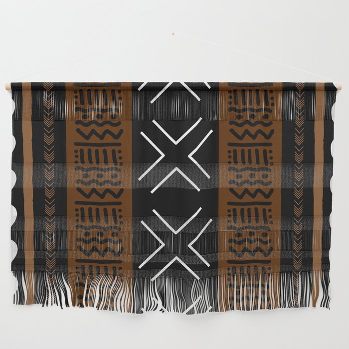 African Tribal Abstract Bogolan Wall Hanging Gallery Image 1