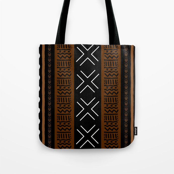 African Tribal Abstract Bogolan Tote Bag Gallery Image 1