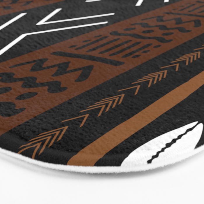 African Tribal Abstract Bogolan Bath Mat Gallery Image 3