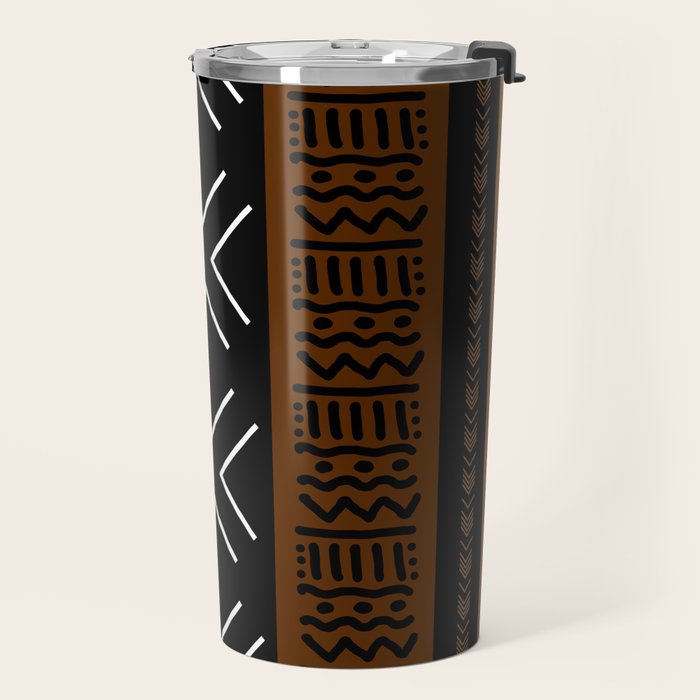 African Tribal Abstract Bogolan Travel Mug Gallery Image 2