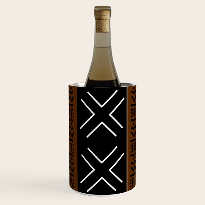 African Tribal Abstract Bogolan Wine Chiller Gallery Image 1