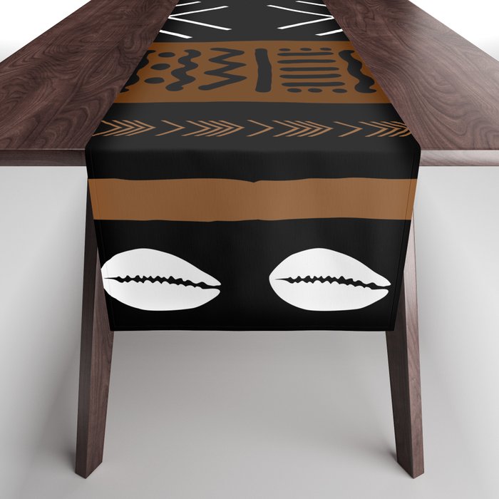African Tribal Abstract Bogolan Table Runner Gallery Image 1