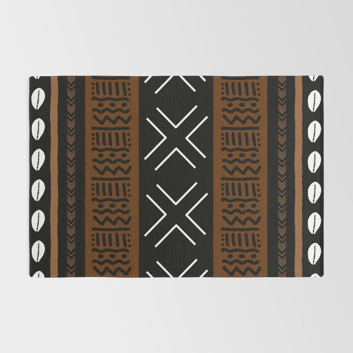 African Tribal Abstract Bogolan Rug Gallery Image 2