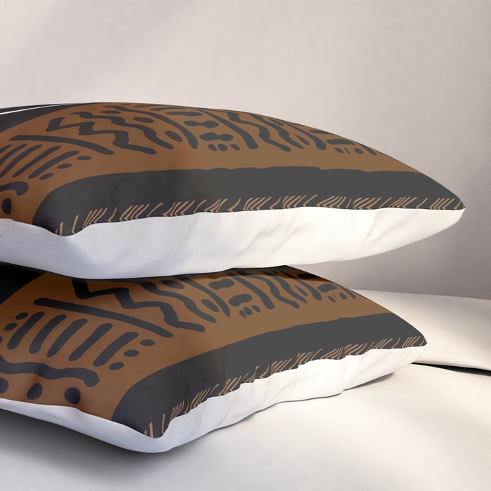 African Tribal Abstract Bogolan Pillow Sham Gallery Image 3