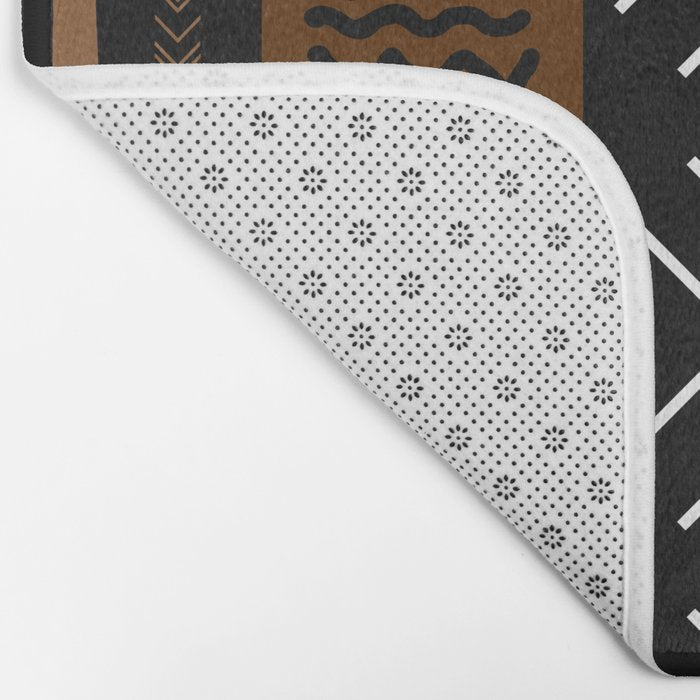 African Tribal Abstract Bogolan Bath Mat Gallery Image 2