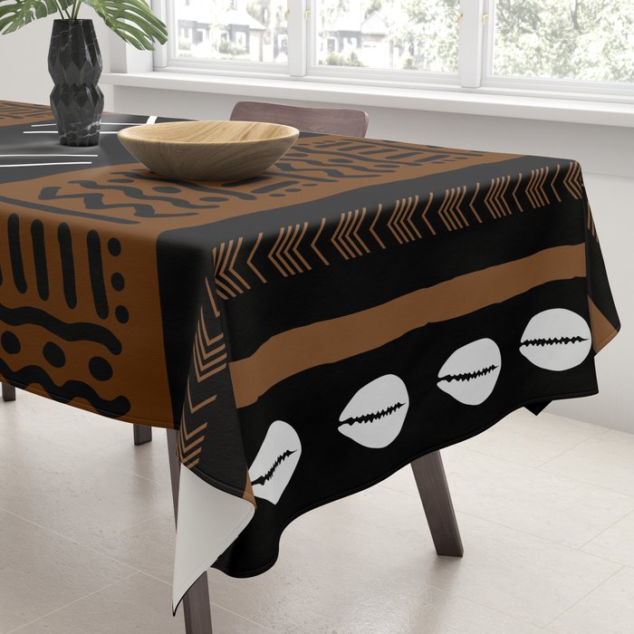 African Tribal Abstract Bogolan Tablecloth Gallery Image 3