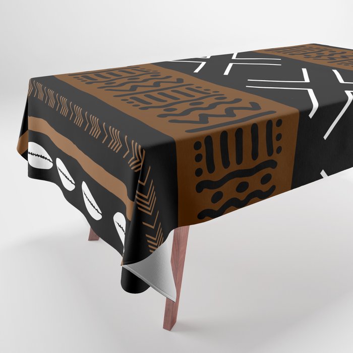 African Tribal Abstract Bogolan Tablecloth Gallery Image 1