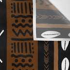 African Tribal Abstract Bogolan Wall Tapestry Gallery Image 3