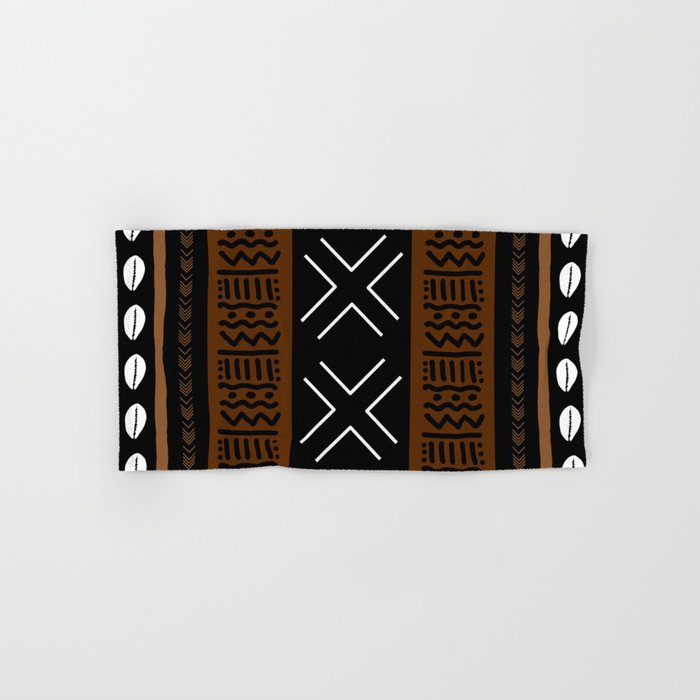African Tribal Abstract Bogolan Bath Towel