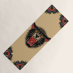 Traditional Tattoo Panther  Yoga Mat Gallery Image 1